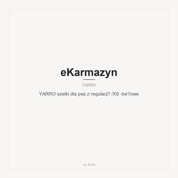 YARRO szelki dla psa z regulacją /XS -beżowe