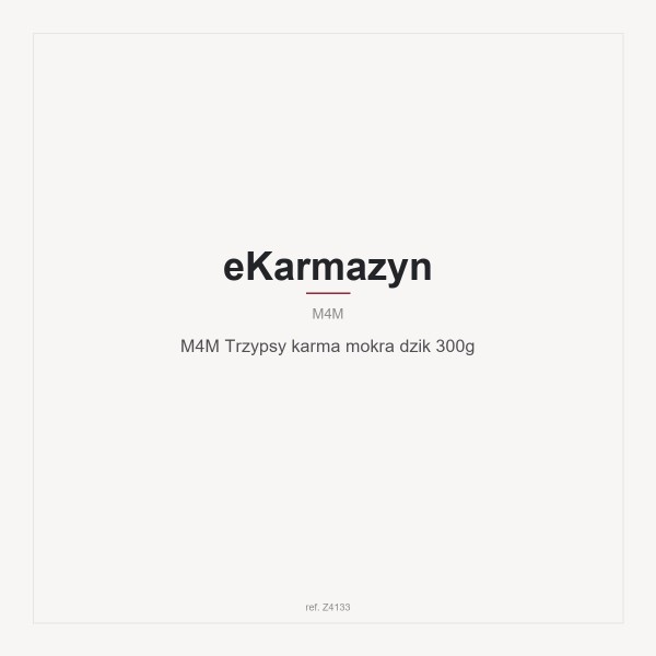 M4M Trzypsy karma mokra dzik 300g