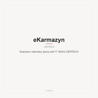 Szampon naturalny jasna sierść  300ml  CERTECH
