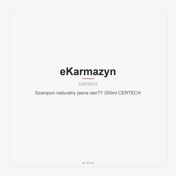 Szampon naturalny jasna sierść  300ml  CERTECH