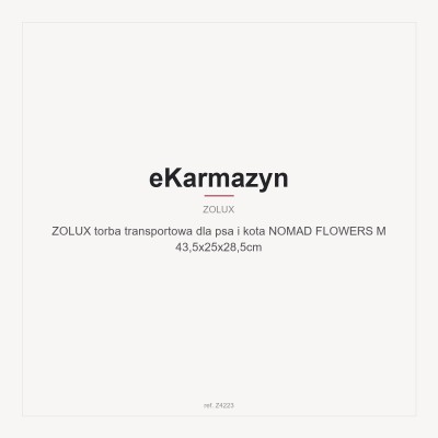 ZOLUX torba transportowa dla psa i kota NOMAD FLOWERS M 43,5x25x28,5cm