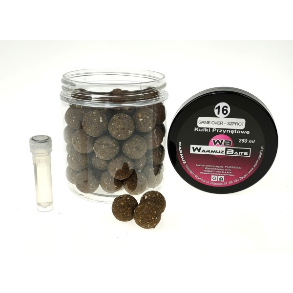 Warmuz Game Over-Szprot Kulki Przynętowe 16mm + dopalacz 250ml