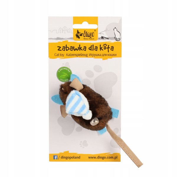 DINGO zabawka dla kota mysz narciarz