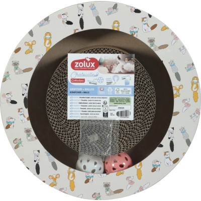 ZOLUX drapka dla kota CHATOUILLE okrągla z pilkąi kocimiętką