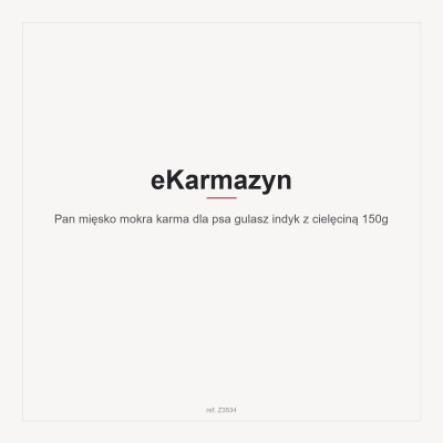 Pan mięsko mokra karma dla psa gulasz indyk z cielęciną 150g