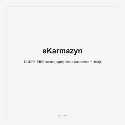 DOBRY PIES karma jagnięcina z bakłażanem 400g