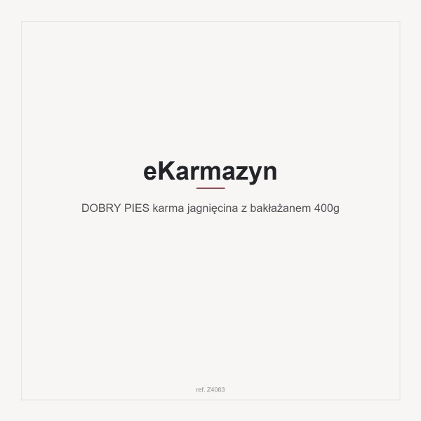 DOBRY PIES karma jagnięcina z bakłażanem 400g