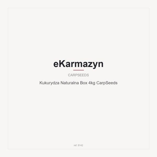Kukurydza Naturalna Box 4kg CarpSeeds