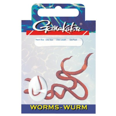 Gamakatsu Haki z Przyp. Czerw. Rob. 5260R  r.4/0.30mm/75cm/10 szt.