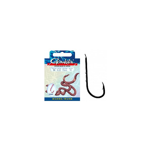 Gamakatsu Haki z Przyp. Czerw. Rob. 5260R  r.8/0.25mm/75cm/10 szt.