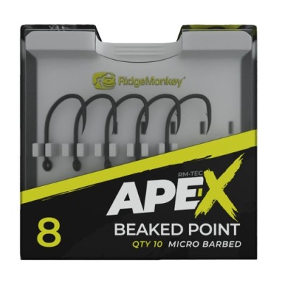 RidgeMonkey Haki Ape-X Beaked Point Barbed r.6/10szt