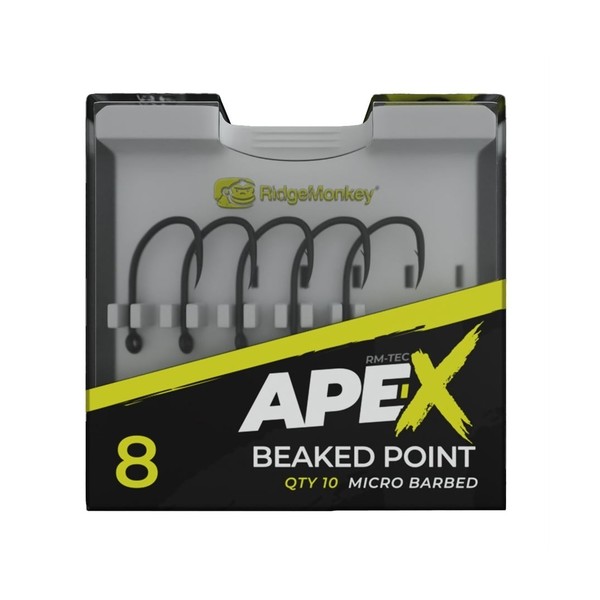 RidgeMonkey Haki Ape-X Beaked Point Barbed r.6/10szt