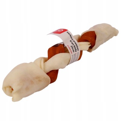 Warkocz premium brąz-biały 25 cm MACED