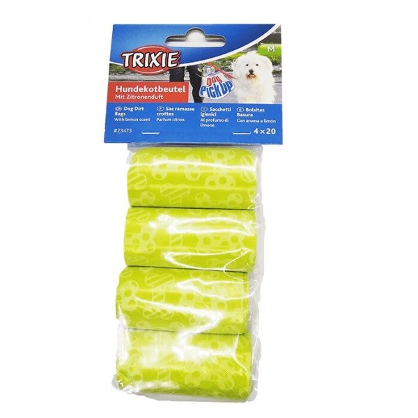 Woreczki na odchody dla psa o zapachu cytrynowym /4 rolki TRIXIE