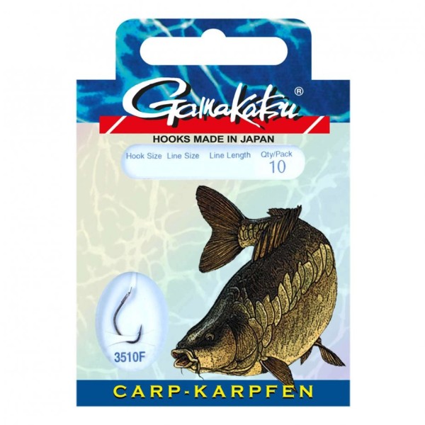 Gamakatsu Haki z Przyp. Karp 3510F r.8/0.24mm/85cm/10szt