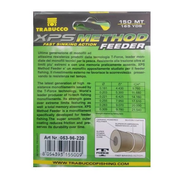Trabucco Żyłka T-FORCE XPS METHOD FEEDER 0.221mm/150m