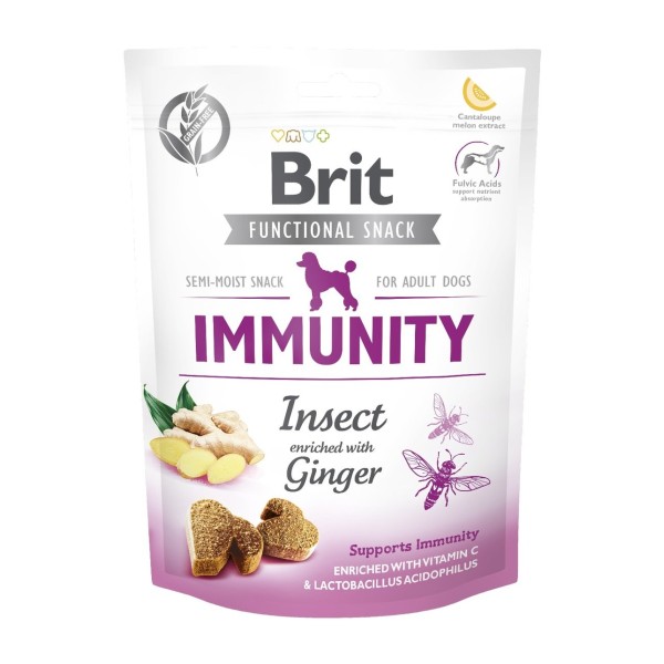 Brit care dog funkcjonal snack immunity insect 150g