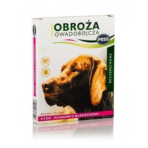 Obroża owadobójcza bezzapachowa dla psa 75cm PESS
