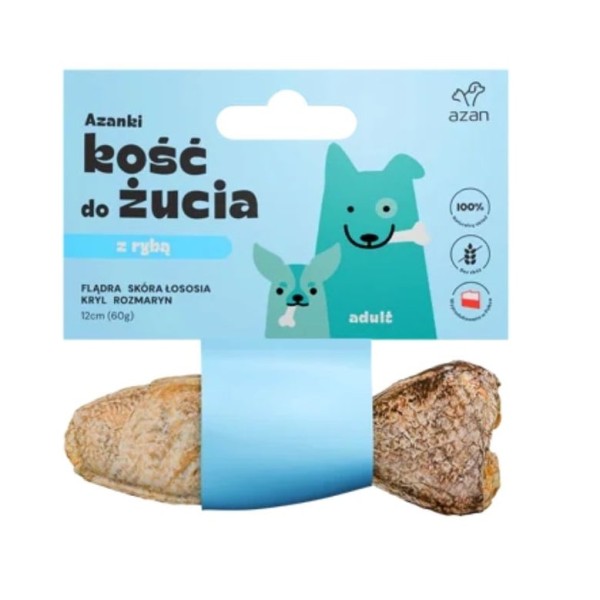 Kość z flądrą rybka 12cm AZANKI