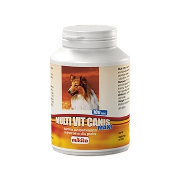 Multivit Canis MAXI tabletki witaminy dla psa 100tabl Mikita