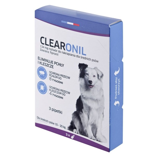 CLEARONIL Krople na pchły i kleszcze dla psa /10-20 kg/ FRANCODEX
