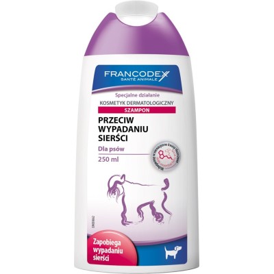 Szampon dla psa zapobiegający wypadaniu sierści , bez parabenów 250ml FRANCODEX