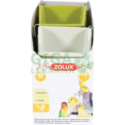 ZOLUX karmnik z żerdką do klatki dla ptaków M