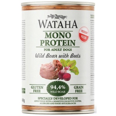 WATAHA Mono Protein pies dzik z burakiem 400g