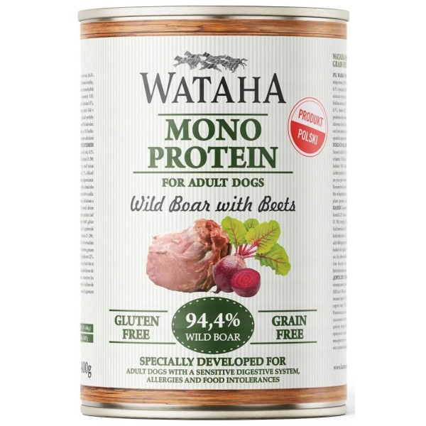 WATAHA Mono Protein pies dzik z burakiem 400g