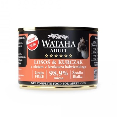 WATAHA hunt adult cat losoś kurczak 200g