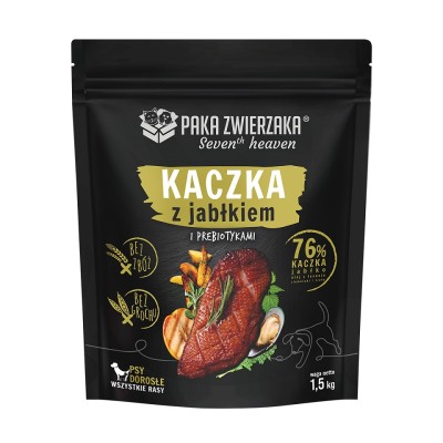 PAKA ZWIERZAKA karma sucha dla psa kaczka z jabłkiem M 1,5kg