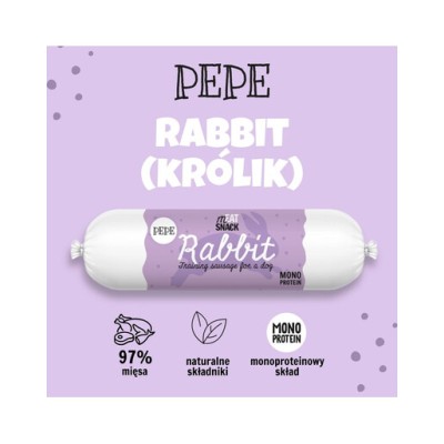 PAKA ZWIERZAKA kiełbaska PEPE królik 200g
