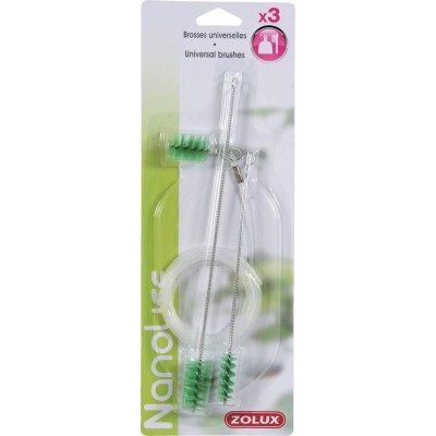 ZOLUX zestaw 3 szczoteczek do czyszczenia akwarium