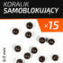 UnderCarp Koralik samoblokujący brązowy 6mm/15szt. - obrazek 1