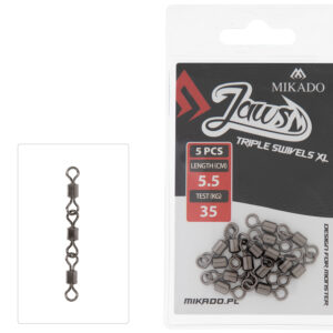 Mikado Krętlik Triple Swivels XL 35kg/5szt - obrazek 1