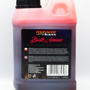 Massive Baits Zaslewa Bulk Amino Strawberry Bergamotta 1L - obrazek 1