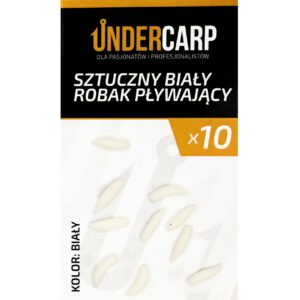 UnderCarp Sztuczny Biały Robak/10szt. - obrazek 1