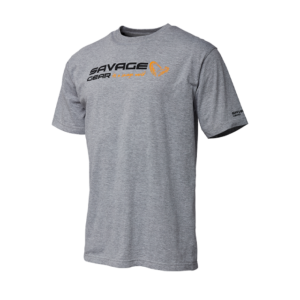 SavageGear T-shirt r.M Grey Melange - obrazek 1