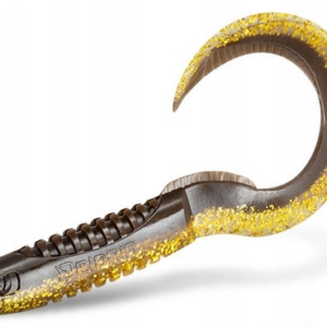 Delphin Guma TwistaX Eeltail UVs MudGOLD 6cm/1szt - obrazek 1