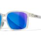 WileyX Okulary Alfa Captivate Polarized Blue Mirror Smoke Grey Gloss Clear Crystal Frame - obrazek 1